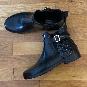 Hunter rain ankle boots with buckle
